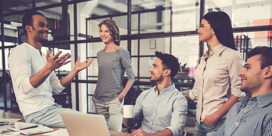 employees speaking showing emotional intelligence