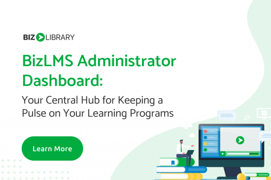 bizlibrary administrator dashboard announcement description